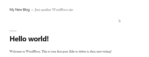 Welcome to WordPress