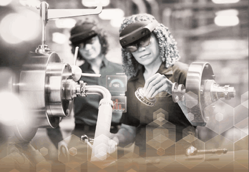 Women working in smart manufacturing