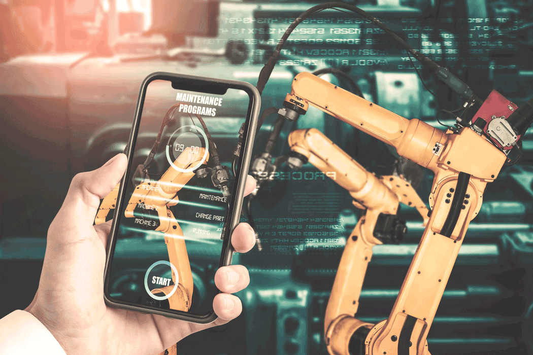 Smart phone managing manufacturing equipment