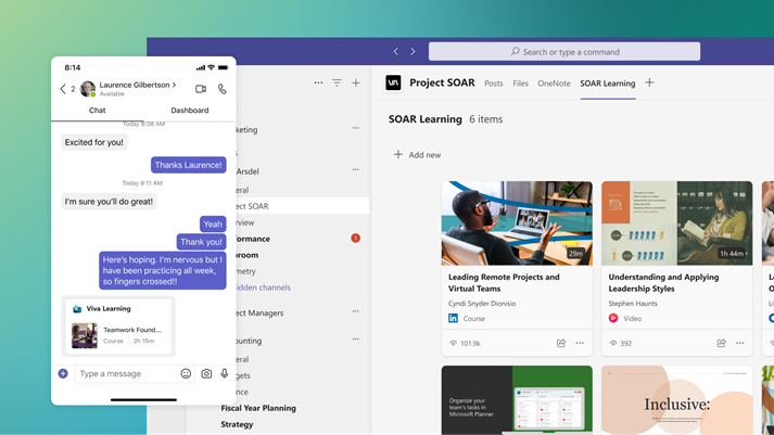 a screenshot of Microsoft Viva - Via Learning product