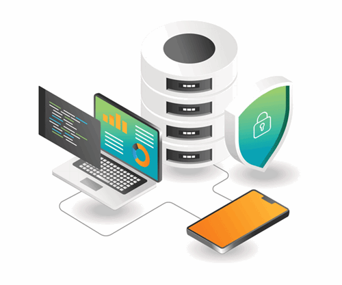 Illustration of database and security system